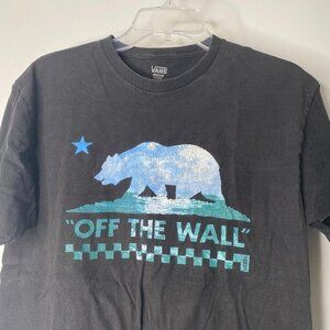 Vans Mens Off The Wall Bear Logo Blue Short Sleeve Crew Neck T-Shirt Size M